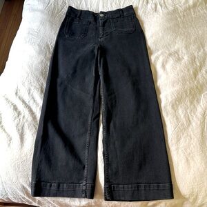 Maeve Anthropologie Collette Pants black denim (sz 28)